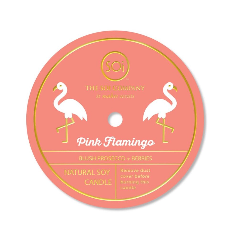 The SOi Co. - Pink Flamingo 12 oz Confetti Candle - Picture 2 of 2